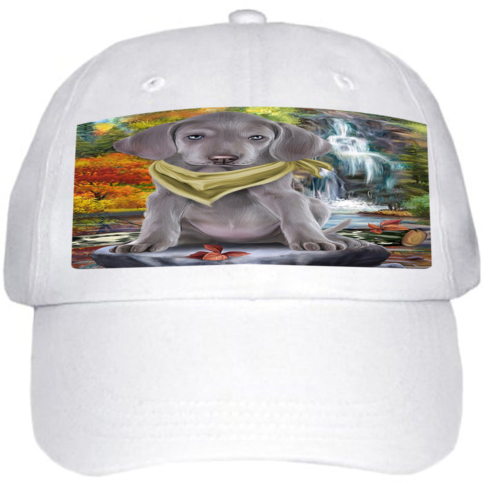 Scenic Waterfall Weimaraner Dog Ball Hat Cap HAT59697