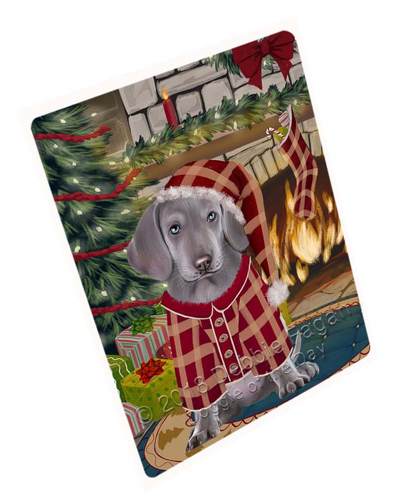 The Stocking was Hung Weimaraner Dog Magnet MAG72093 (Small 5.5" x 4.25")