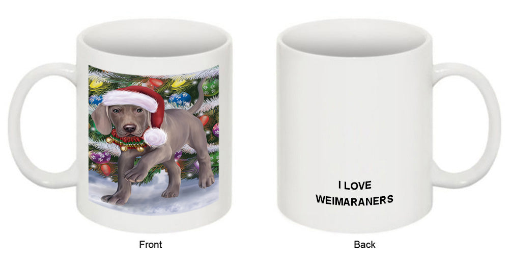 Trotting in the Snow Weimaraner Dog Coffee Mug MUG50001