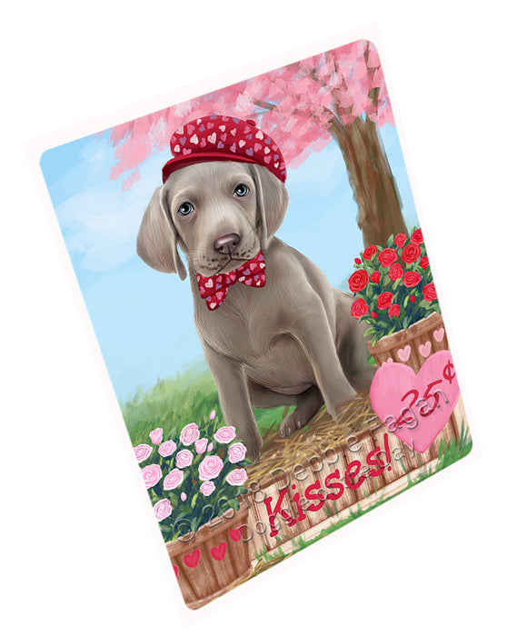 Rosie 25 Cent Kisses Weimaraner Dog Large Refrigerator / Dishwasher Magnet RMAG99834