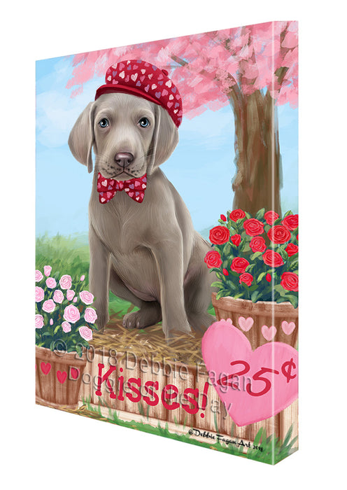 Rosie 25 Cent Kisses Weimaraner Dog Canvas Print Wall Art Décor CVS128573