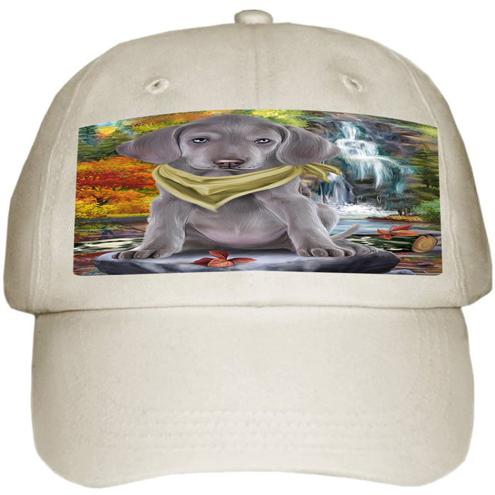 Scenic Waterfall Weimaraner Dog Ball Hat Cap HAT59697