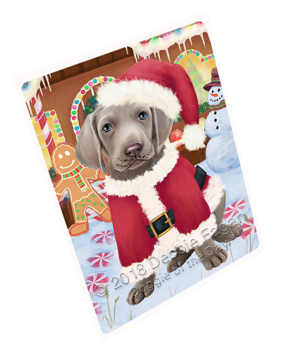 Christmas Gingerbread House Candyfest Weimaraner Dog Magnet MAG74907 (Small 5.5" x 4.25")