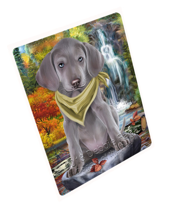 Scenic Waterfall Weimaraner Dog Magnet Mini (3.5" x 2") MAG60213