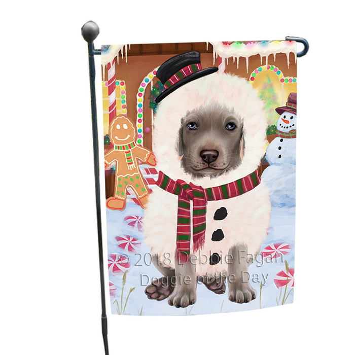 Christmas Gingerbread House Candyfest Weimaraner Dog Garden Flag GFLG57219