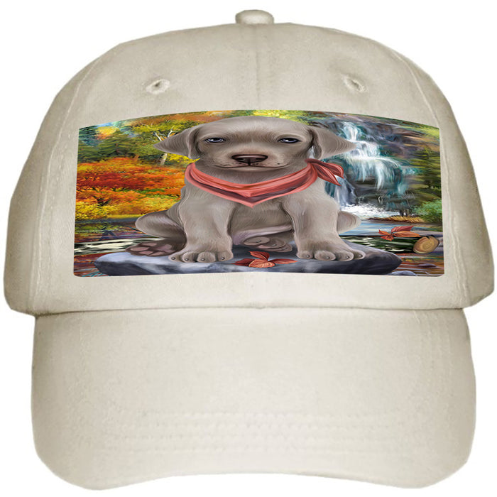 Scenic Waterfall Weimaraner Dog Ball Hat Cap HAT59700