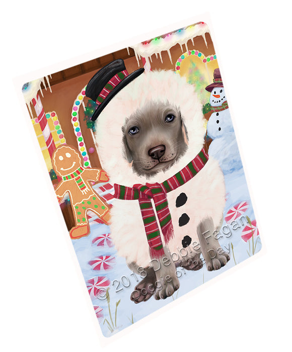 Christmas Gingerbread House Candyfest Weimaraner Dog Magnet MAG74910 (Small 5.5" x 4.25")