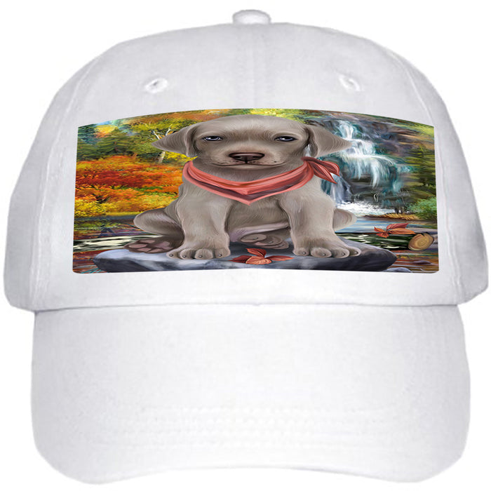 Scenic Waterfall Weimaraner Dog Ball Hat Cap HAT59700