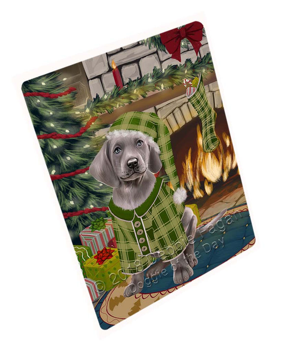 The Stocking was Hung Weimaraner Dog Large Refrigerator / Dishwasher Magnet RMAG96186