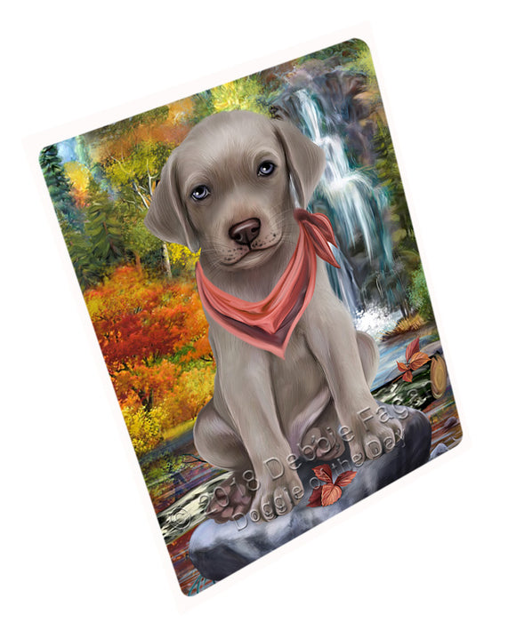 Scenic Waterfall Weimaraner Dog Magnet Mini (3.5" x 2") MAG60216