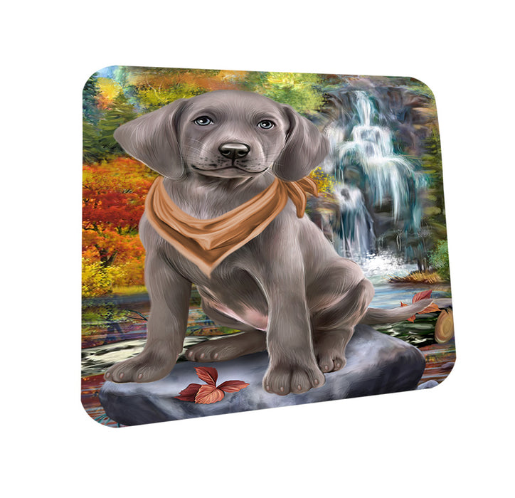 Scenic Waterfall Weimaraner Dog Coasters Set of 4 CST51949