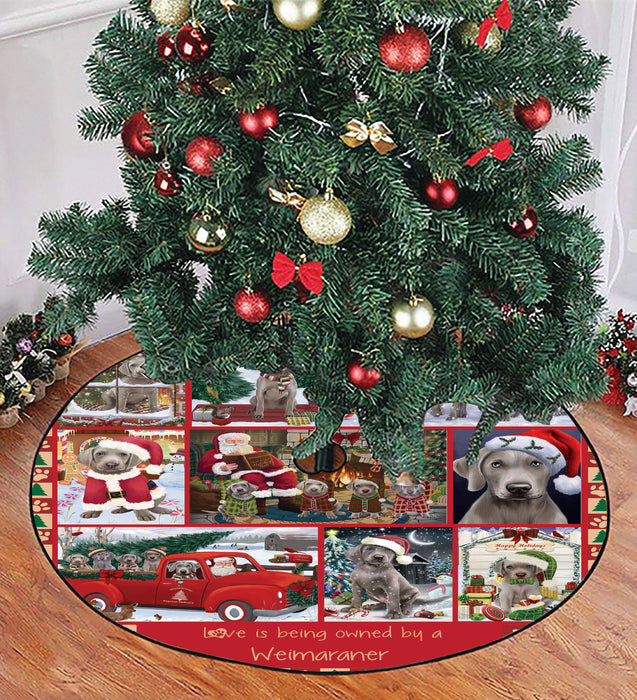 Love is Being Owned Christmas Weimaraner Dogs Tree Skirt