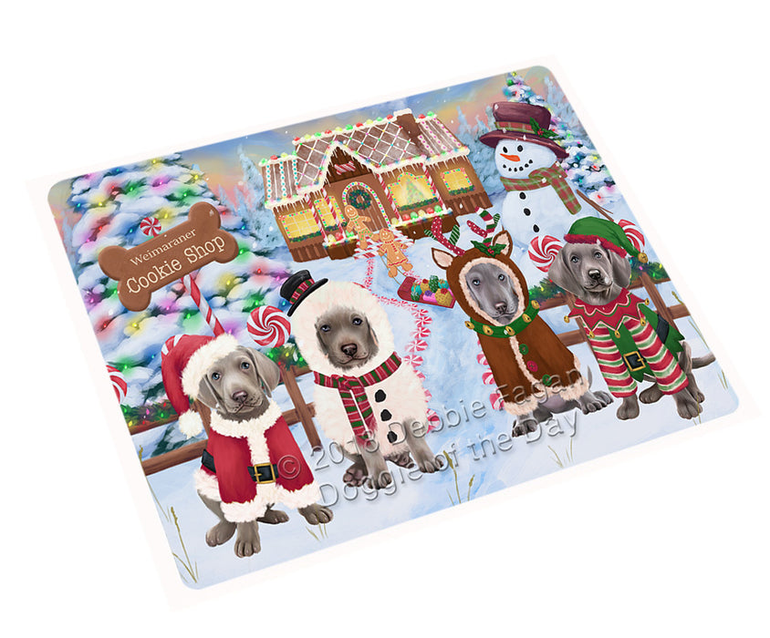 Holiday Gingerbread Cookie Shop Weimaraners Dog Large Refrigerator / Dishwasher Magnet RMAG102048