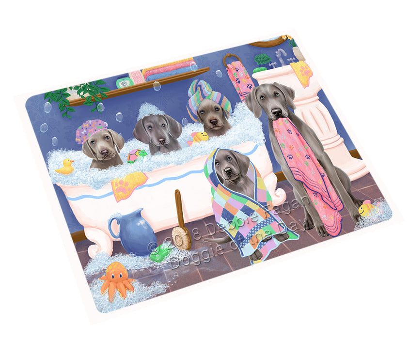 Rub A Dub Dogs In A Tub Weimaraners Dog Cutting Board C75636