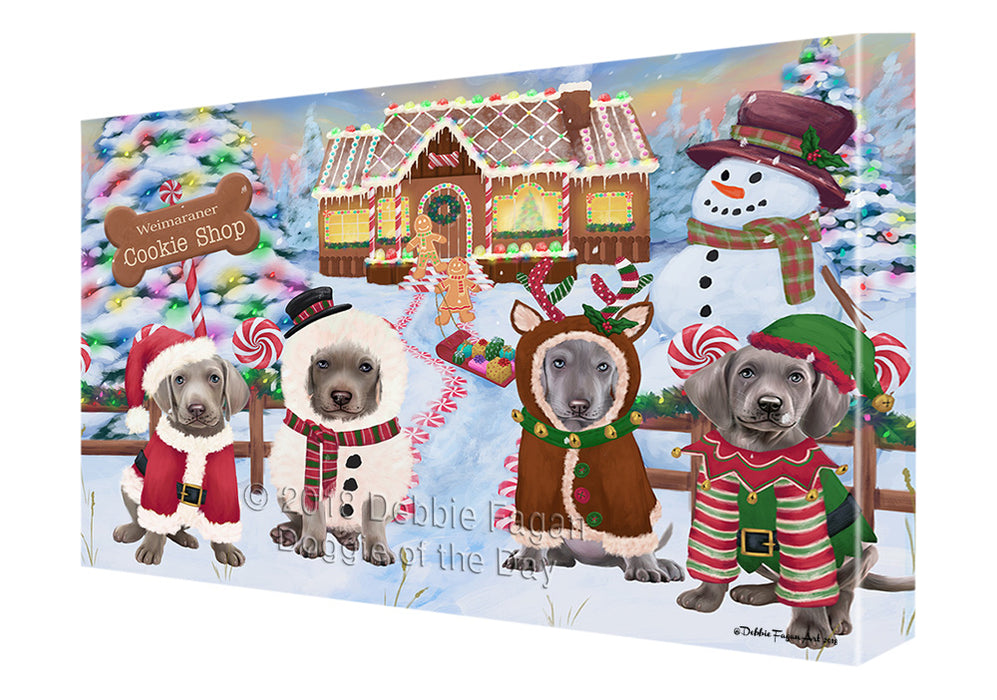 Holiday Gingerbread Cookie Shop Weimaraners Dog Canvas Print Wall Art Décor CVS131894