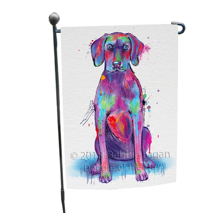 Watercolor Weimaraner Dog Garden Flag GFLG65179