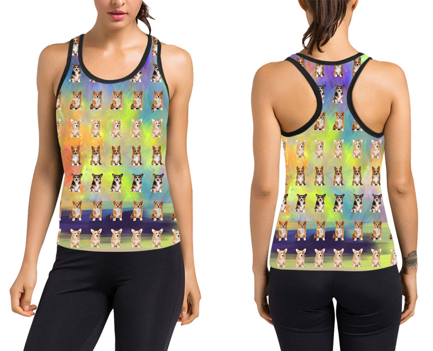 Paradise Wave Welsh Corgi Dogs Women's Racerback Tank Top