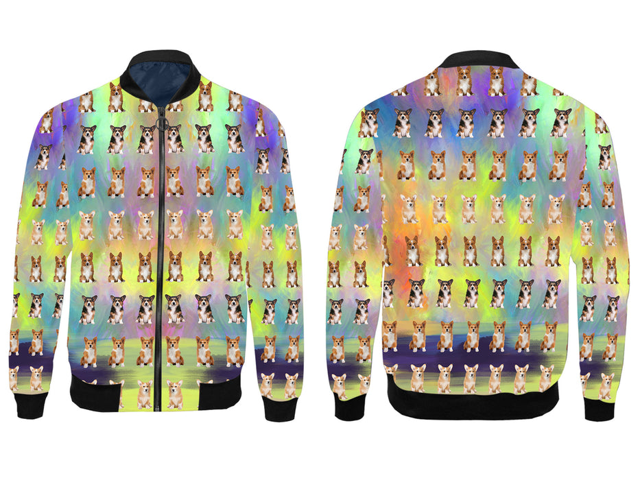 Paradise Wave Welsh Corgi Dogs All Over Print Wome's Jacket