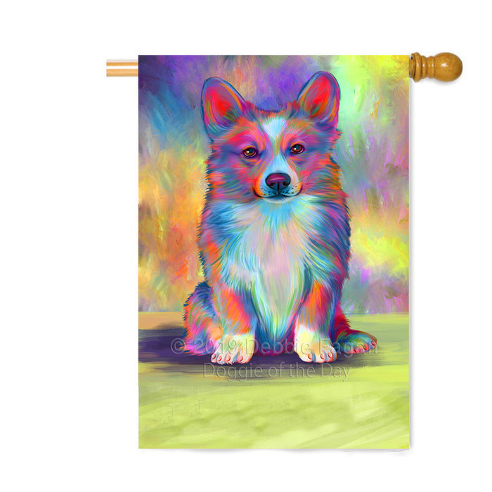 Personalized Paradise Wave Welsh Corgi Dog Custom House Flag FLG-DOTD-A60148