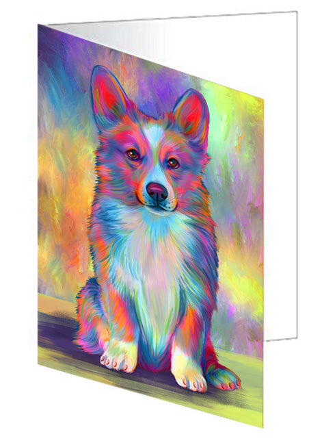 Paradise Wave Welsh Corgi Dog Handmade Artwork Assorted Pets Greeting Cards and Note Cards with Envelopes for All Occasions and Holiday Seasons GCD74747