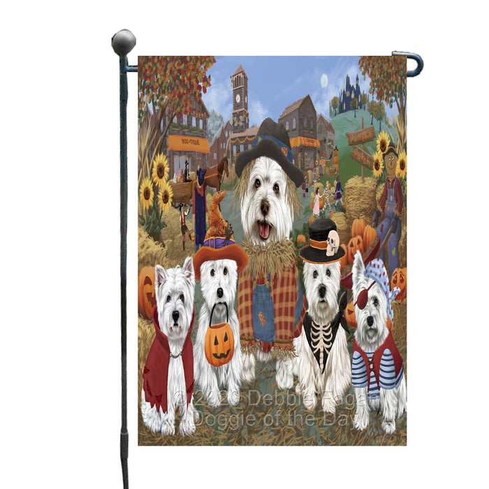 Halloween 'Round Town West Highland Terrier Dogs Garden Flag GFLG65759