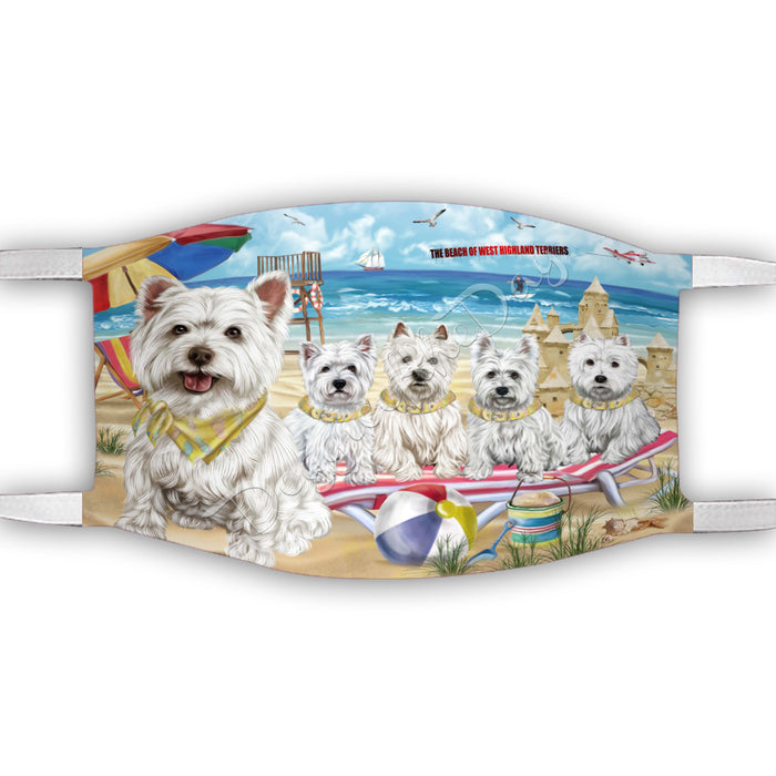 Pet Friendly Beach Wheaton Terrier Dogs Face Mask FM49154