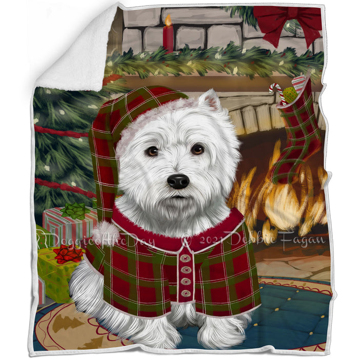The Stocking was Hung West Highland Terrier Dog Blanket BLNKT120306