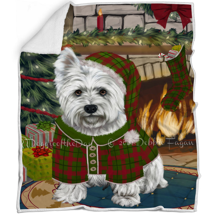 The Stocking was Hung West Highland Terrier Dog Blanket BLNKT120315