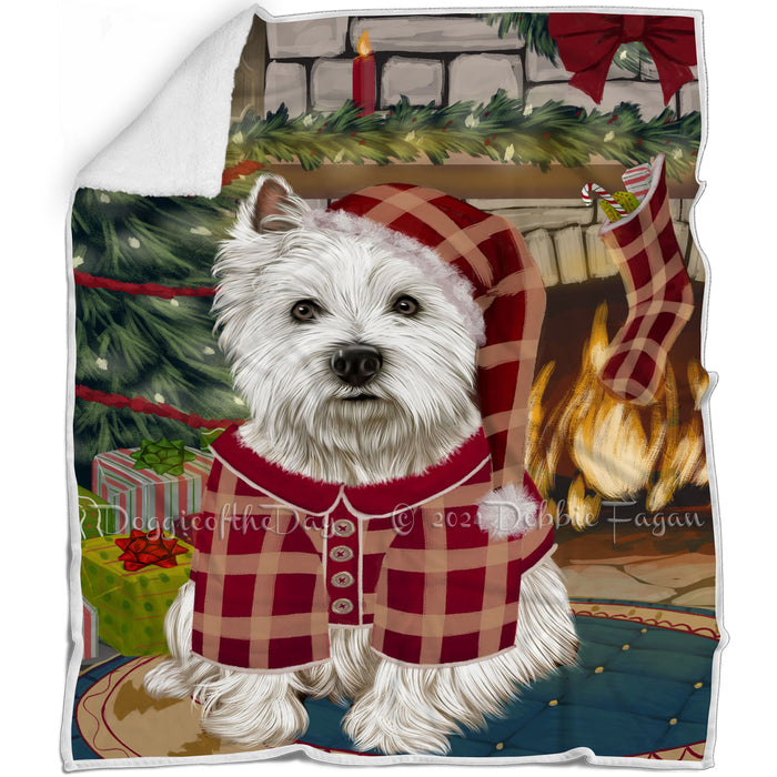 The Stocking was Hung West Highland Terrier Dog Blanket BLNKT120324