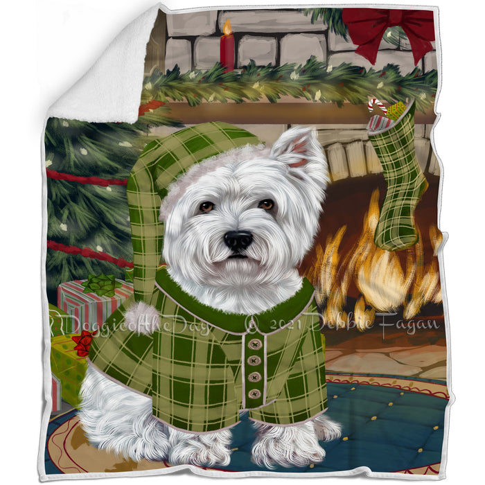 The Stocking was Hung West Highland Terrier Dog Blanket BLNKT120333