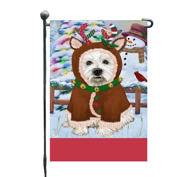Personalized Gingerbread Candyfest West Highland Terrier Dog Custom Garden Flag GFLG64223