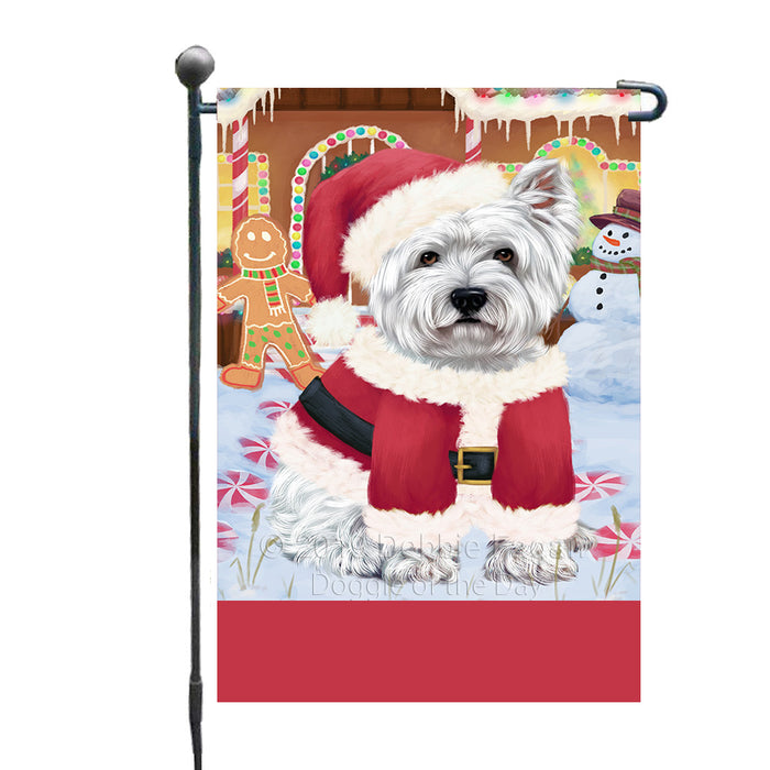 Personalized Gingerbread Candyfest West Highland Terrier Dog Custom Garden Flag GFLG64224