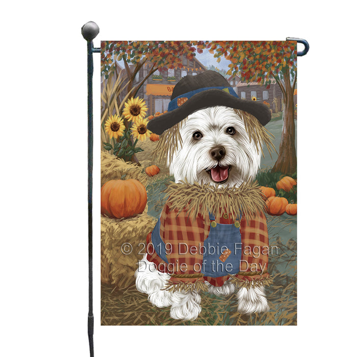 Fall Pumpkin Scarecrow West Highland Terrier Dogs Garden Flag GFLG65820