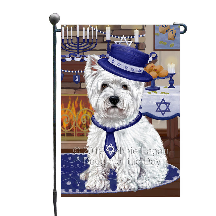 Happy Hanukkah West Highland Terrier Dog Garden Flag GFLG65850