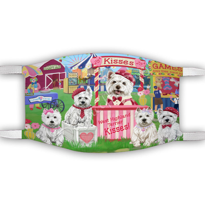 Carnival Kissing Booth West Highland Terrier Dogs Face Mask FM48095