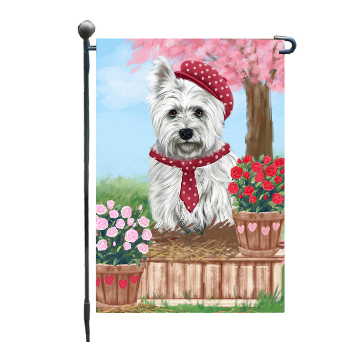 Personalized Rosie 25 Cent Kisses West Highland Terrier Dog Custom Garden Flag GFLG64822