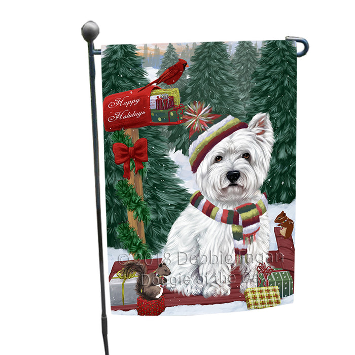 Merry Christmas Woodland Sled West Highland Terrier Dog Garden Flag GFLG55361