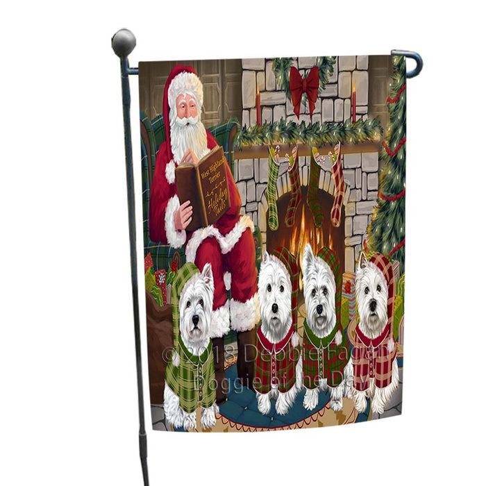 Christmas Cozy Holiday Tails West Highland Terriers Dog Garden Flag GFLG55692