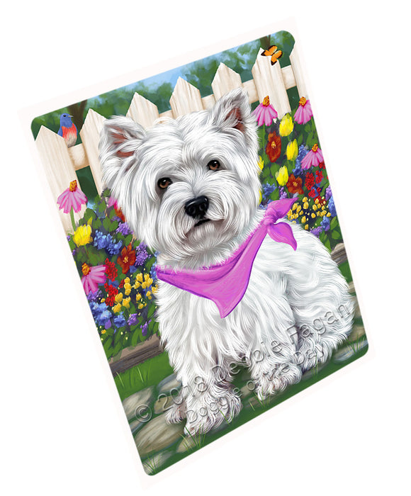 Spring Floral West Highland Terrier Dog Cutting Board C54423