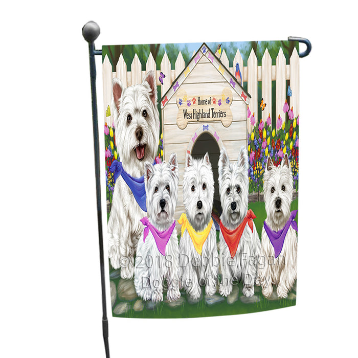 Spring Dog House West Highland Terriers Dog Garden Flag GFLG49967
