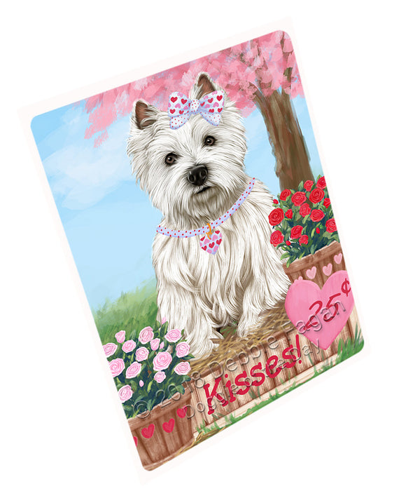 Rosie 25 Cent Kisses West Highland Terrier Dog Large Refrigerator / Dishwasher Magnet RMAG99840