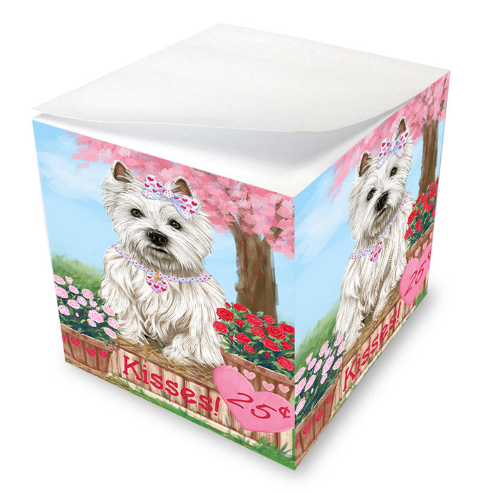 Rosie 25 Cent Kisses West Highland Terrier Dog Note Cube NOC54334
