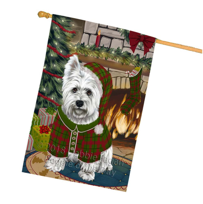 The Stocking was Hung West Highland Terrier Dog House Flag FLG56083