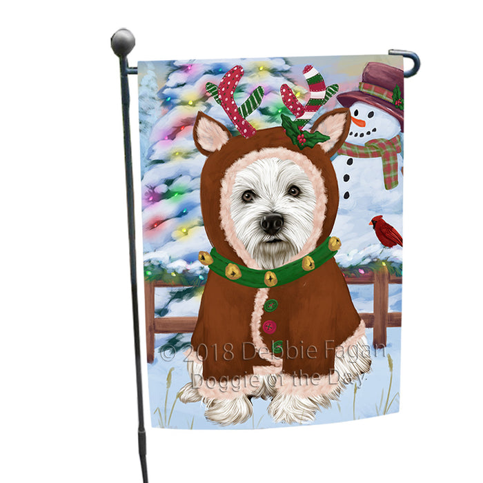 Christmas Gingerbread House Candyfest West Highland Terrier Dog Garden Flag GFLG57221