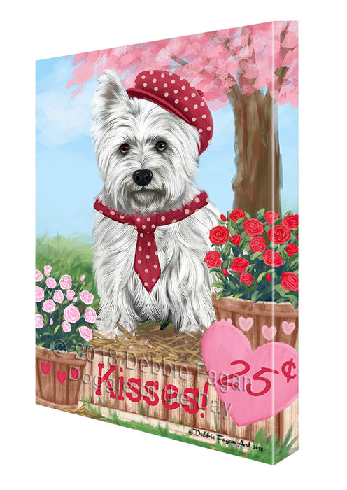 Rosie 25 Cent Kisses West Highland Terrier Dog Canvas Print Wall Art Décor CVS128591