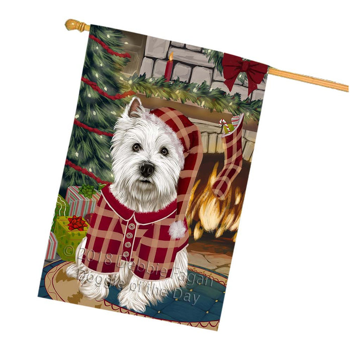 The Stocking was Hung West Highland Terrier Dog House Flag FLG56084