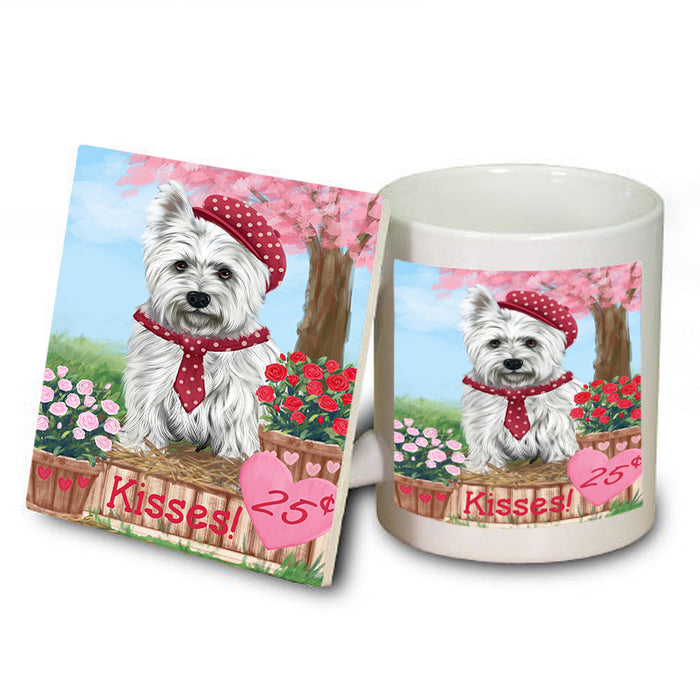 Rosie 25 Cent Kisses West Highland Terrier Dog Mug and Coaster Set MUC56255
