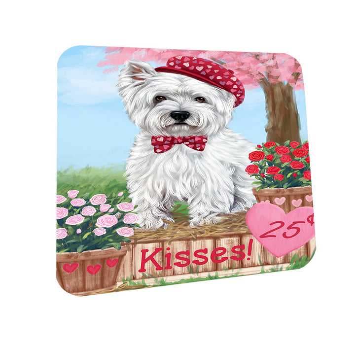 Rosie 25 Cent Kisses West Highland Terrier Dog Coasters Set of 4 CST56222