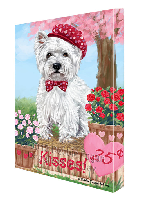 Rosie 25 Cent Kisses West Highland Terrier Dog Canvas Print Wall Art Décor CVS128600