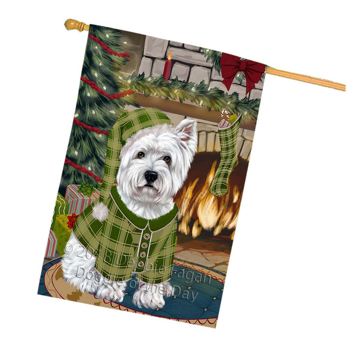 The Stocking was Hung West Highland Terrier Dog House Flag FLG56085
